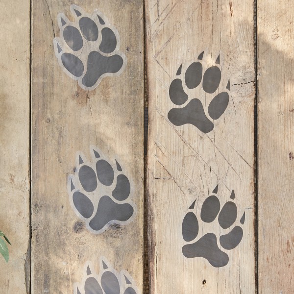 6 Floor Stickers - Animal Footprint