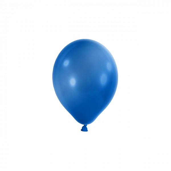100 Miniballons - Ø 12cm - Metallic - Blau