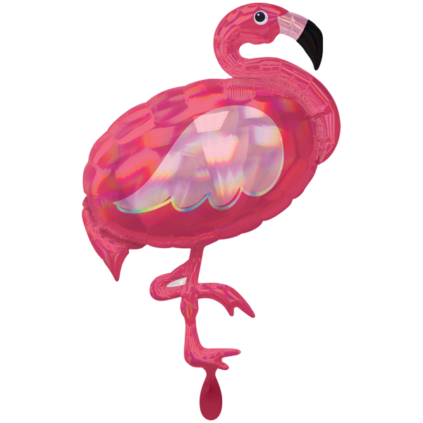 1 Ballon XXL - Iridescent Pink Flamingo