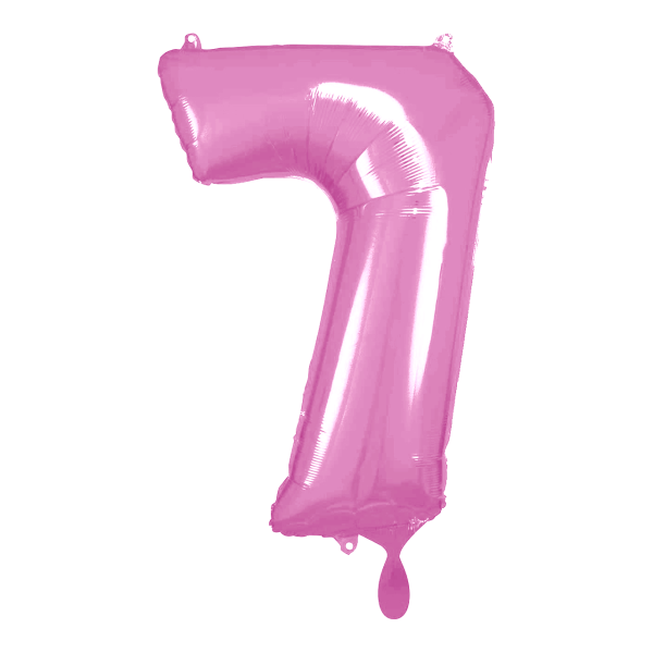 1 Balloon XL - Zahl 7 - Pink
