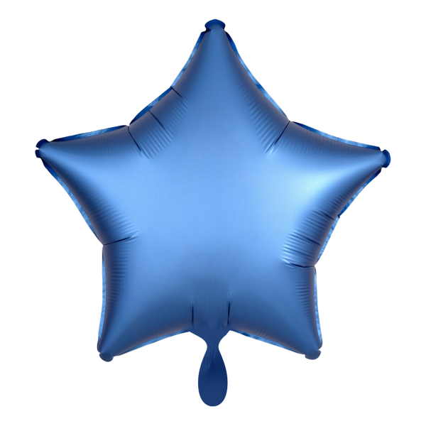 1 Balloon - Stern - Silk Lustre - Blau