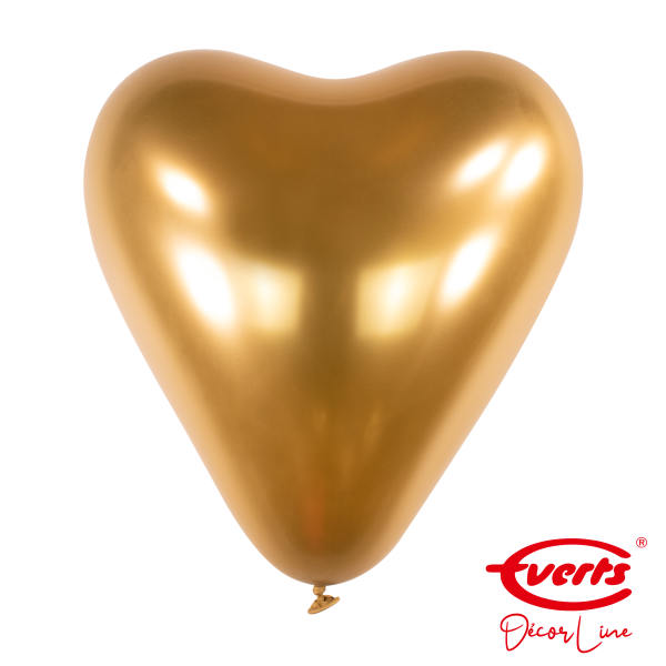 50 Herzballons - DECOR - Ø 30cm - Satin Luxe - Gold