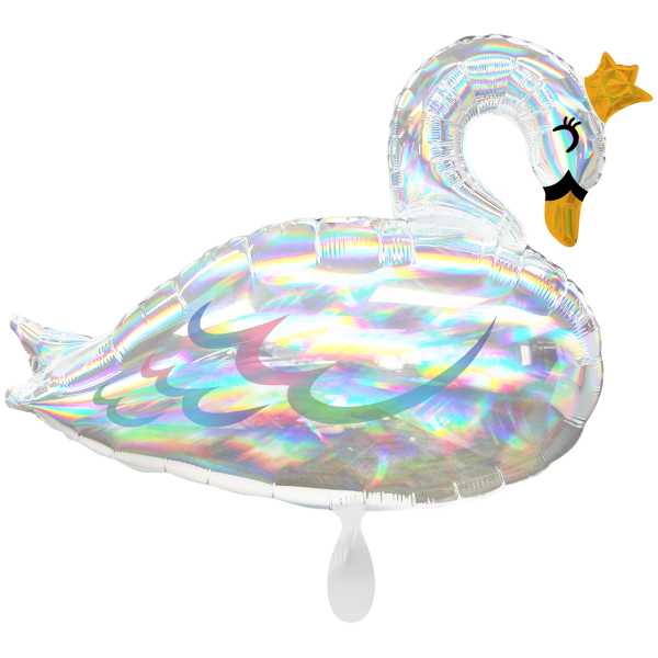 1 Ballon XXL - Iridescent Swan
