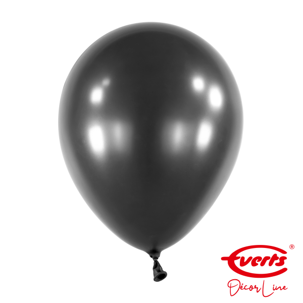 50 Luftballons - DECOR - Ø 28cm - Pearl &amp; Metallic - Jet Black