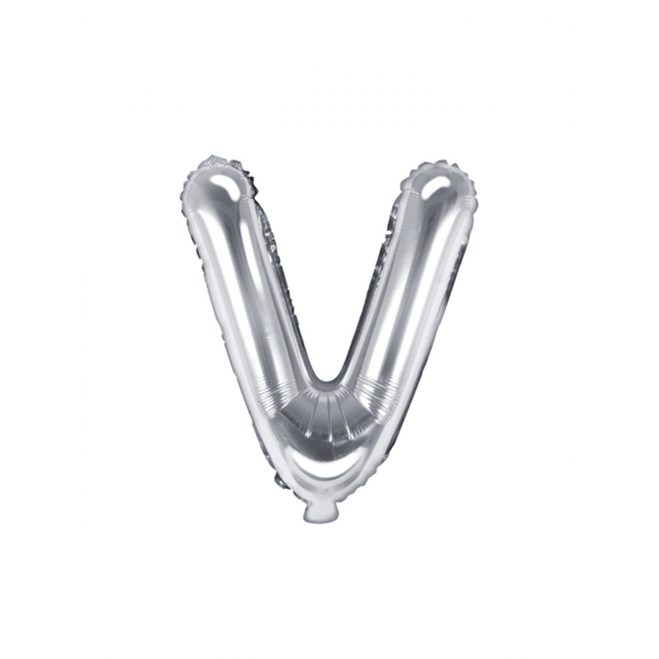 1 Ballon XS - Buchstabe V - Silber