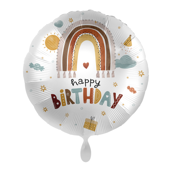 1 Balloon - Rustic Rainbow Birthday - ENG