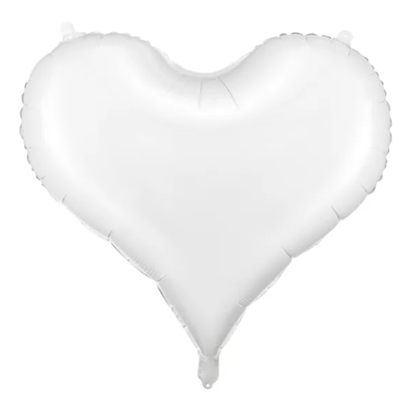 1 Ballon XXL - Herz - Weiß