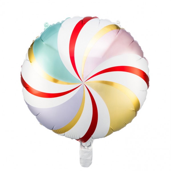 1 Ballon - Rund - Candy - Rainbow
