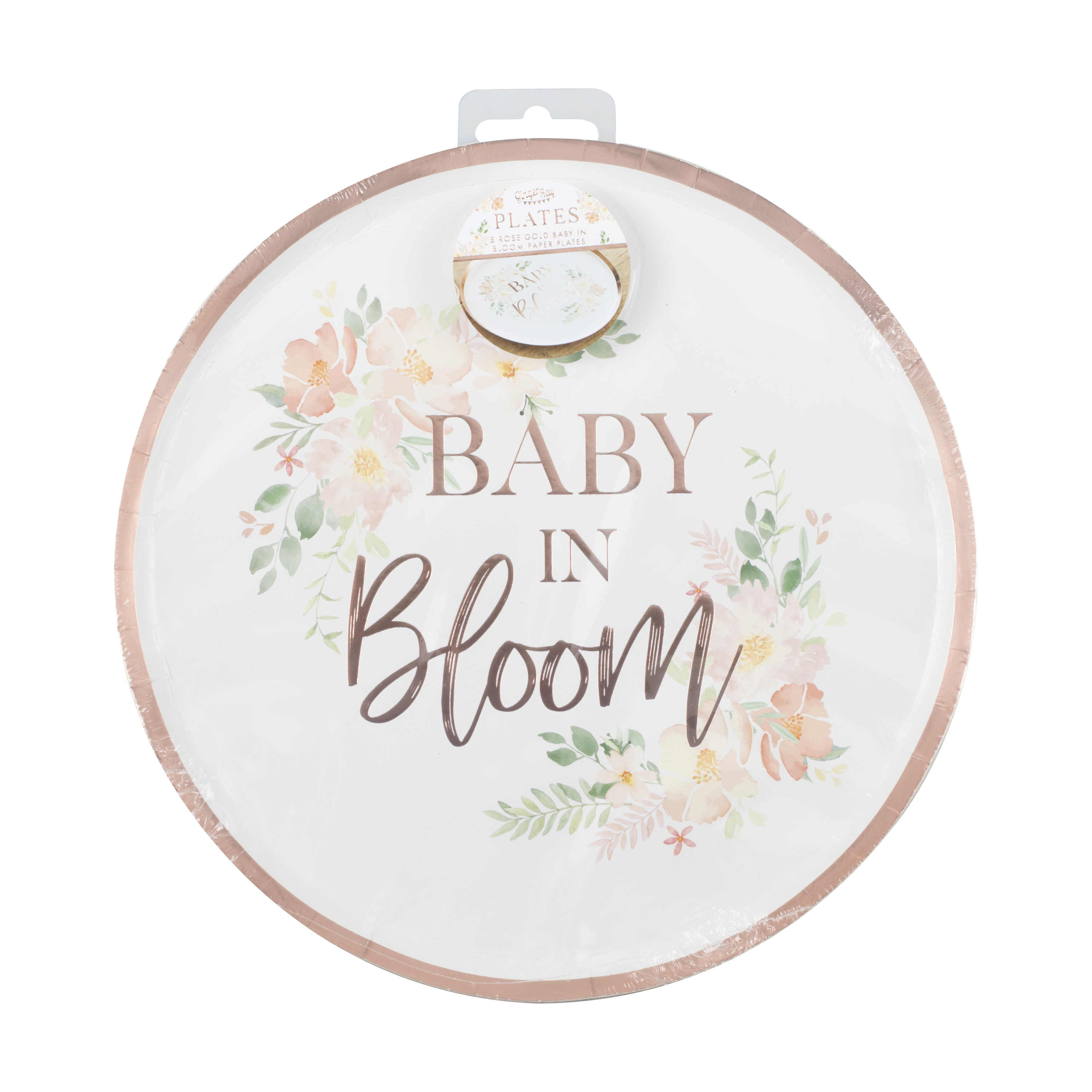 8 Plate - Floral Baby in Bloom - Foiled