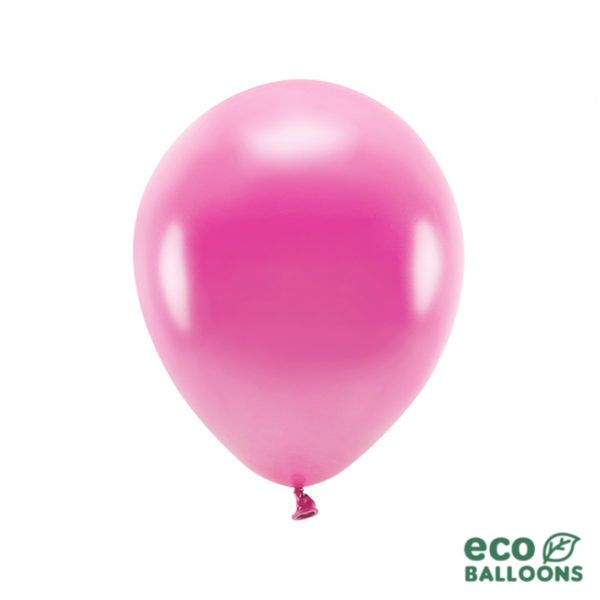 10 ECO-Luftballons - Ø 30cm - Metallic - Fuchsia