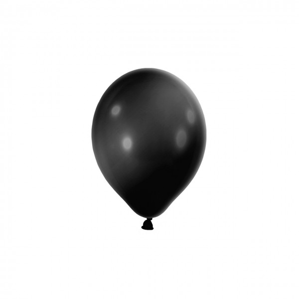 100 Miniballons - Ø 12cm - Metallic - Schwarz