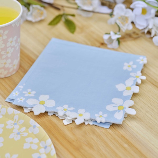 Paper Napkins - Mixed pack of Paper Napkins with Flower Border