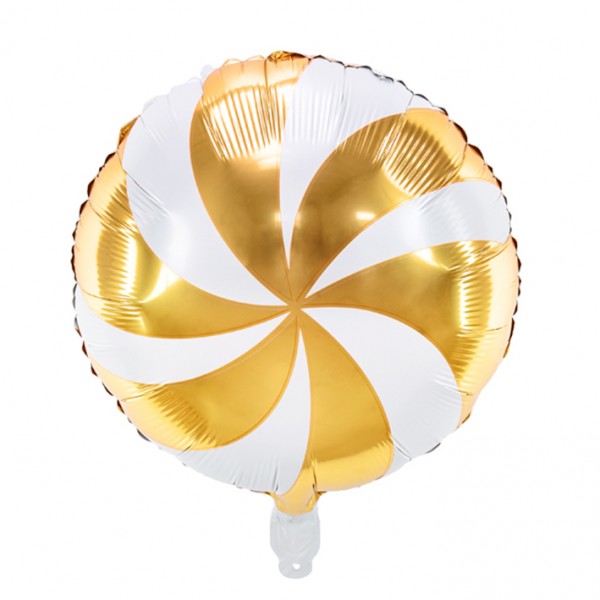 1 Ballon - Rund - Candy - Gold