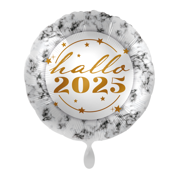 1 Balloon - Hello 2025 Marble - GER