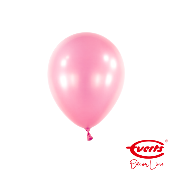 100 Miniballons - DECOR - Ø 13cm - Pearl &amp; Metallic - Pretty Pink (Rosa)