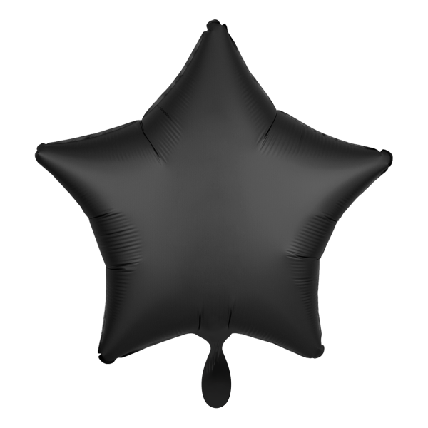 1 Balloon - Stern - Silk Lustre - Schwarz