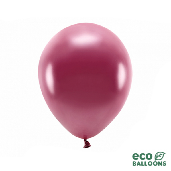 100 ECO-Luftballons - Ø 30cm - Metallic - Deep Red
