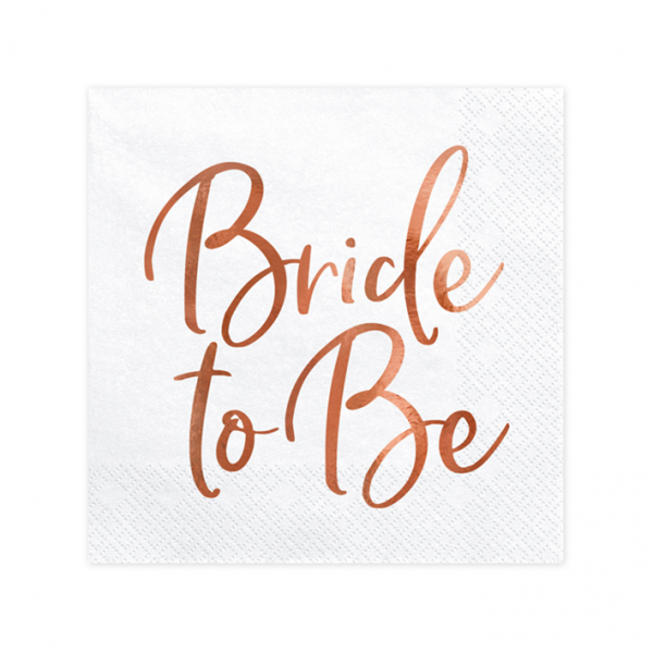 20 Servietten Trend - 33cm - Bride To Be Rosegold