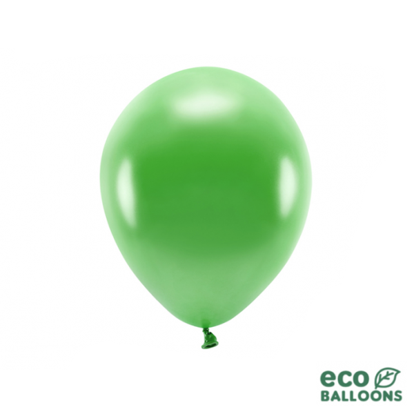 10 ECO-Luftballons - Ø 26cm - Metallic - Green Grass