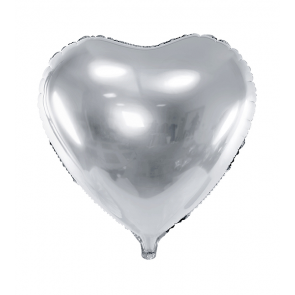1 Ballon - Herz - Silber