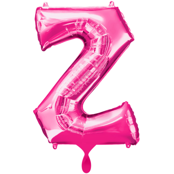 1 Ballon - Buchstabe Z - Pink - Ø 86cm