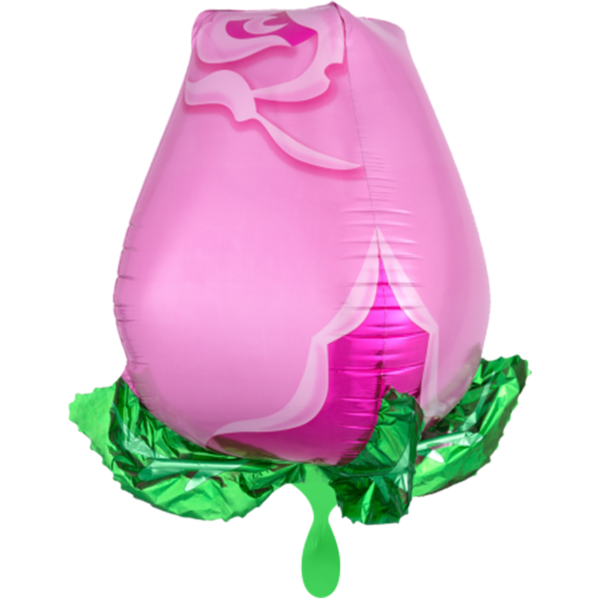 1 Ballon - Pink Rose Bud - Ø 55cm