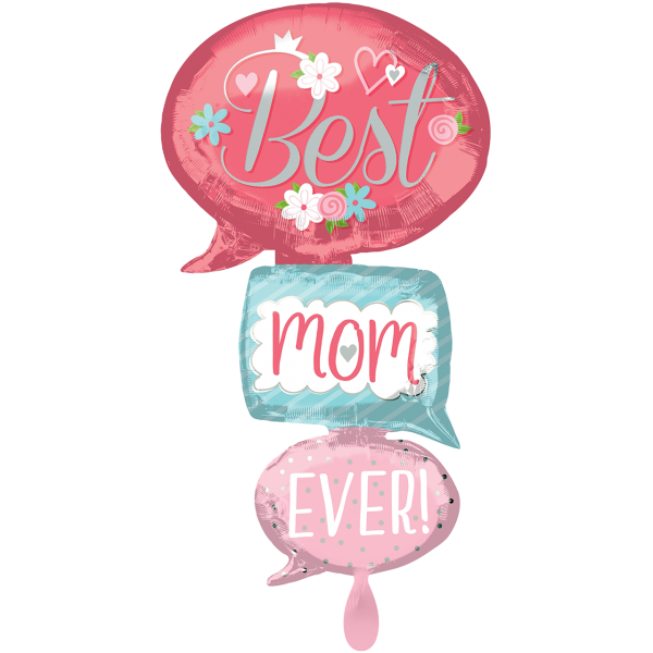1 Ballon XXL - Best Mom Ever Bubbles