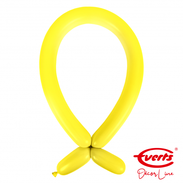 100 Modellierballons - DECOR - E260 - Sunshine Yellow