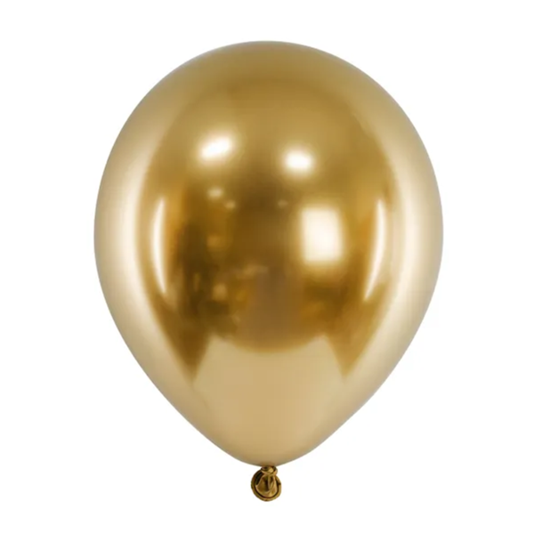 5 Luftballons - Ø 46 cm - Glossy - Gold