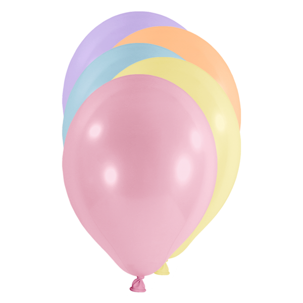 100 Luftballons - Ø 27cm - Pastell - Bunt