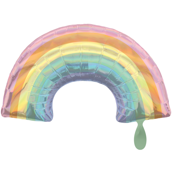 1 Ballon XXL - Iridescent Pastel Rainbow