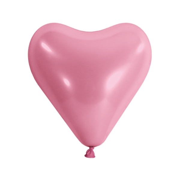 500 Herzballons - Ø 30cm - Rosa