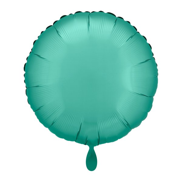 1 Balloon - Rund - Silk Lustre - Jade Grün