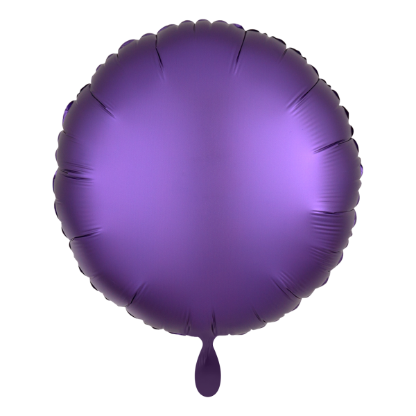 1 Ballon - Rund - Satin - Lila