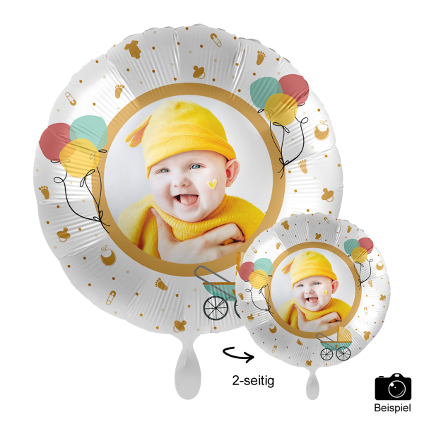 1 Ballon mit Foto - Baby Buggy
