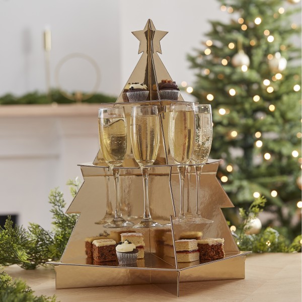 1 Treat Stand - 3D Tree Shaped Stand - Gold