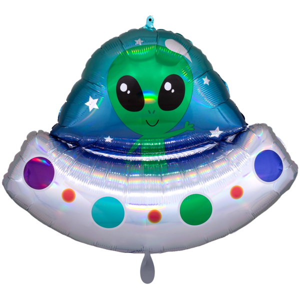 1 Balloon XXL - Holographic Alien Space Ship
