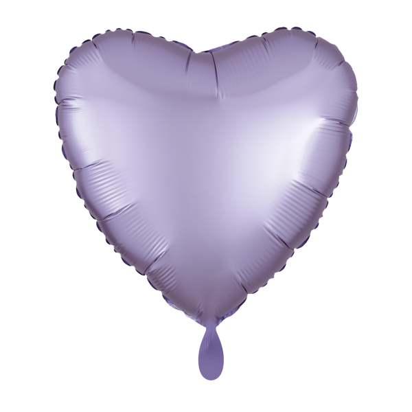 1 Balloon - Herz - Silk Lustre - Pastel Lila