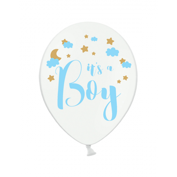 6 Motivballons - Ø 30cm - It's a Boy