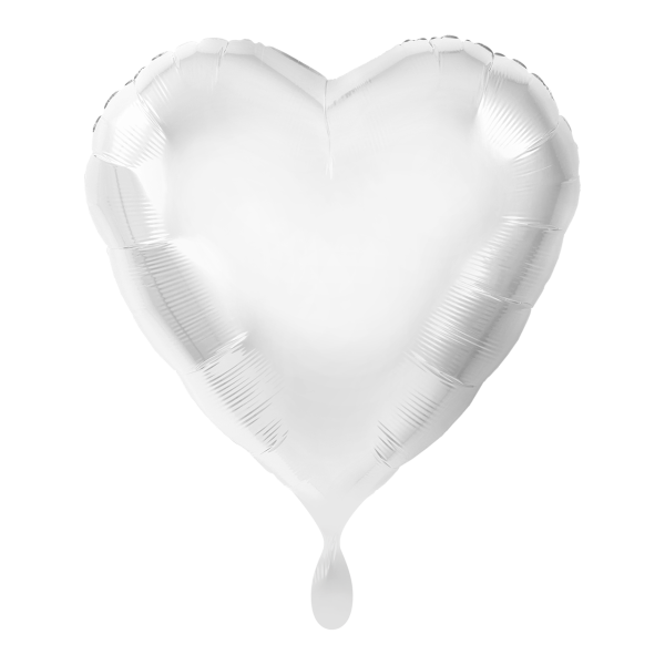 1 Balloon - Herz - Weiß