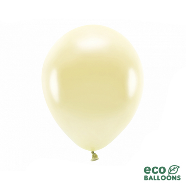 10 ECO-Luftballons - Ø 30cm - Metallic - Straw