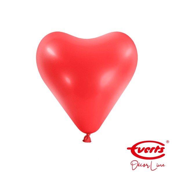 100 Herzballons - Ø 12cm - Apple Red