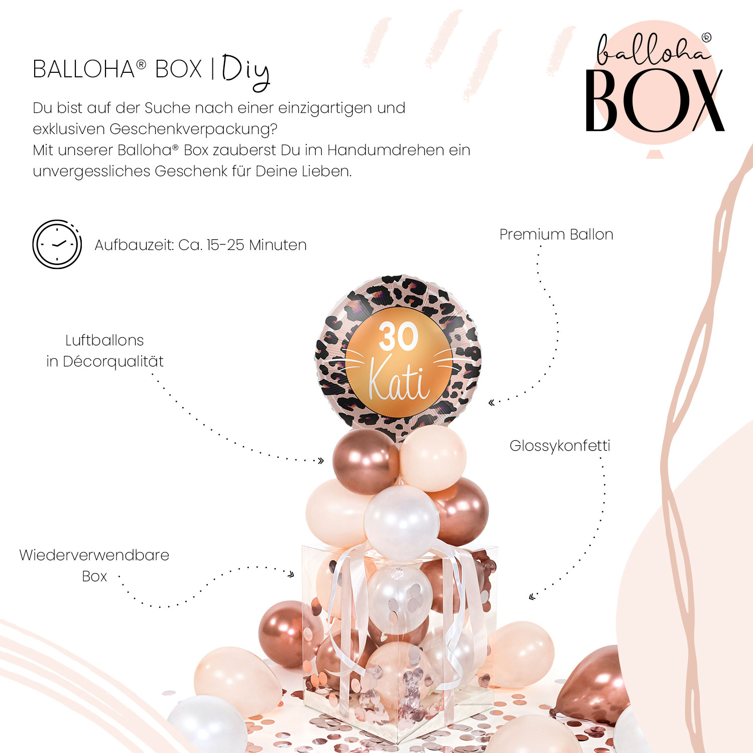 Balloha® Box mit Personalisierung - DIY Happy Birthday Du wildes Ding