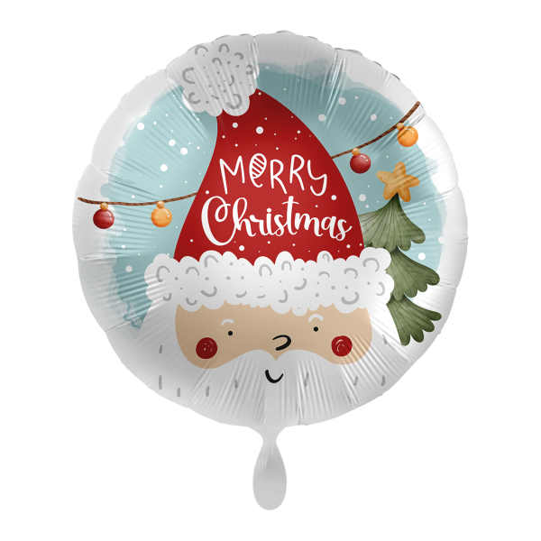 1 Balloon - Cute Santa Head - ENG
