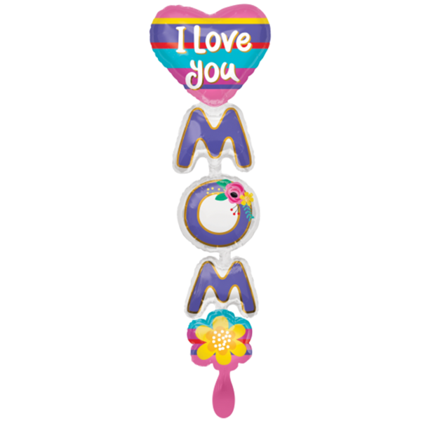 1 Ballon - I Love You Mom - Ø 167cm