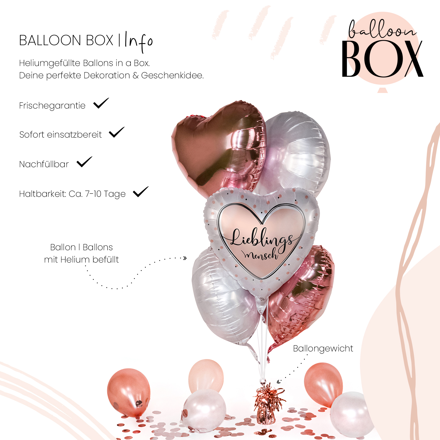Heliumballon in a Box - Lieblingsmensch