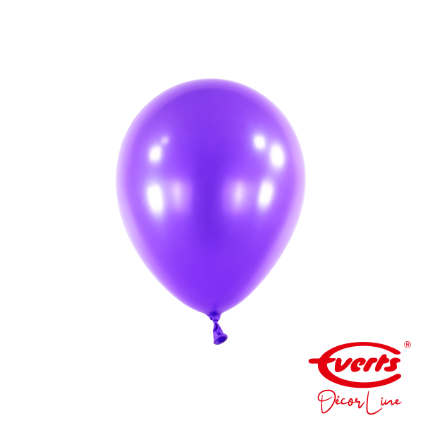 100 Miniballons - DECOR - Ø 13cm - Pearl &amp; Metallic - Purple