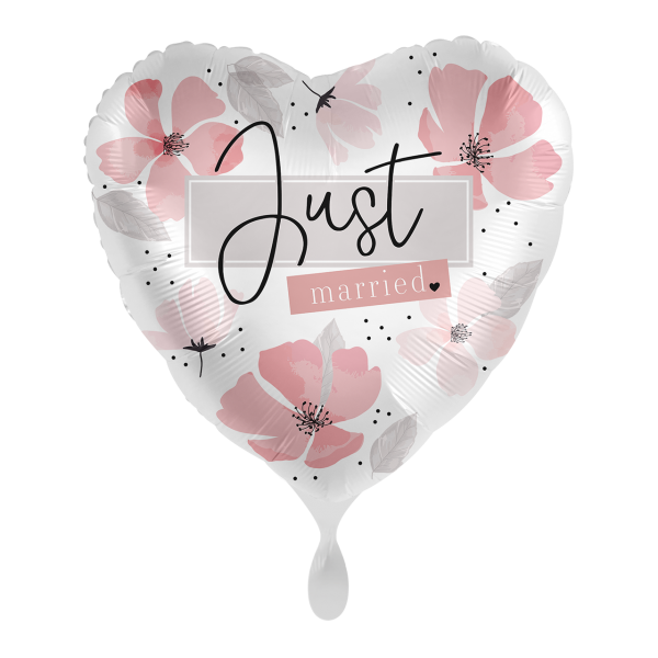 1 Balloon - Soft Florals Just Married - ENG