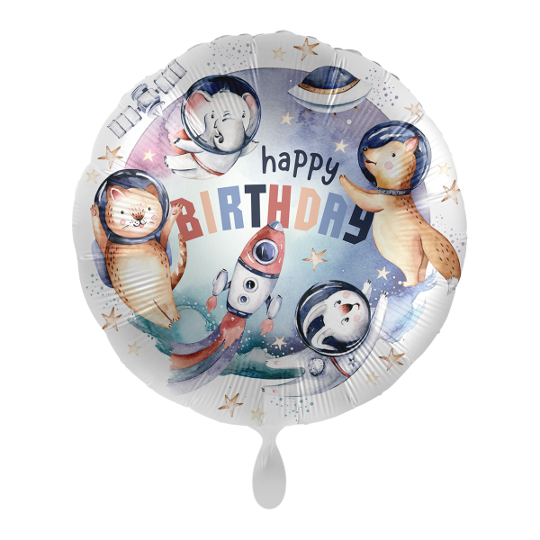 1 Balloon - Space Animal Birthday - ENG