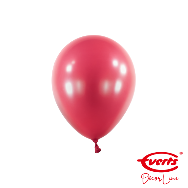 100 Miniballons - DECOR - Ø 13cm - Pearl &amp; Metallic - Burgundy